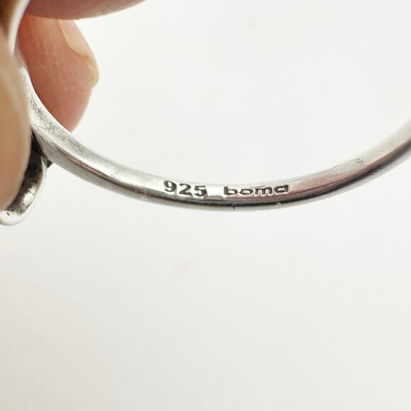 Boma BOW Ring Sterling Silver 925 Marked SIZE 7.75 Preppy Classic 7 3/4 - Picture 4 of 8
